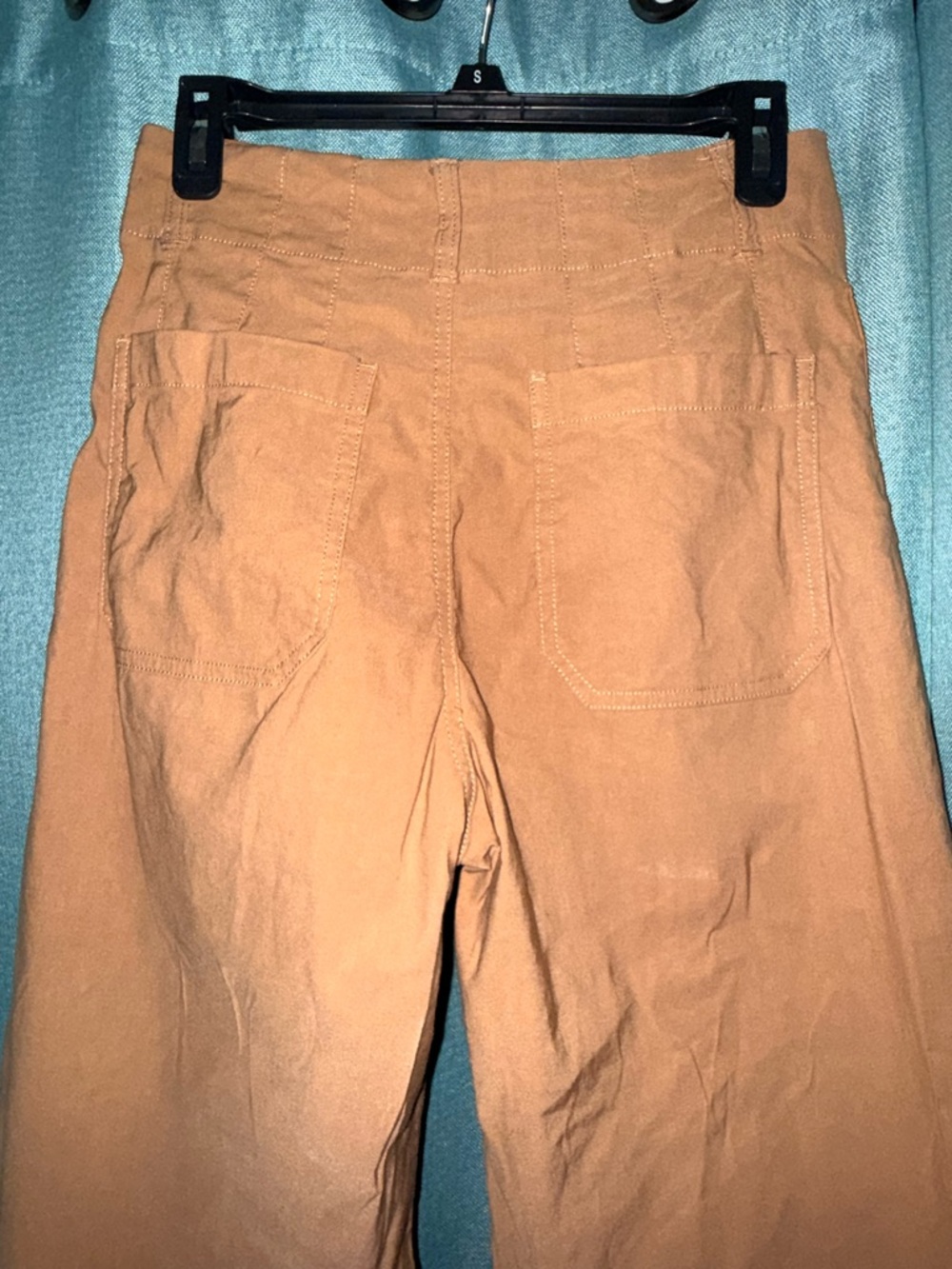 Maeve Anthropologie The Colette Cropped Wide Leg Pants Camel Size 28 - Picture 5 of 8